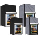 Outdoor Fridge Cover, 210D Dustproof Upright Mini Upright Drinks Freezer Protective Cover for Business (Grey L)